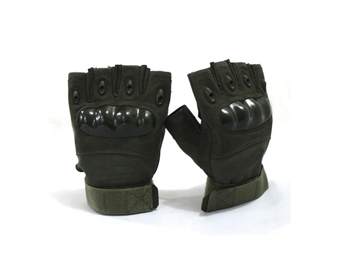 Tactical Fingerless Gloves Military Hard Knuckle Half Finger Gloves