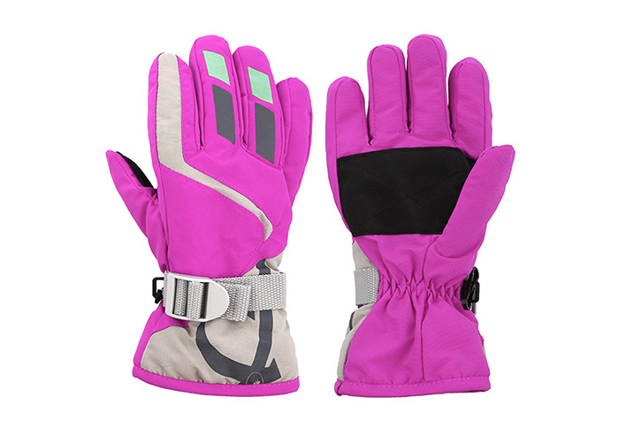 Women's Thinsulate Lined Waterproof Outdoor Ski Gloves, S, Pink